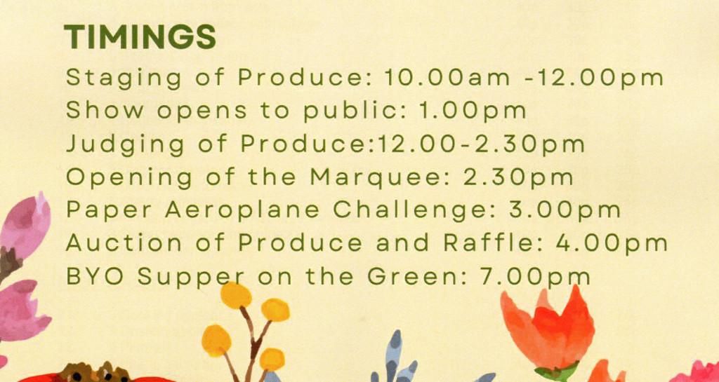 List of timings