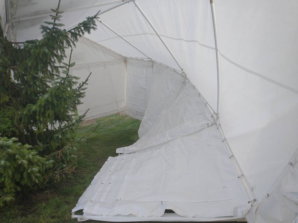 Marquee blown over