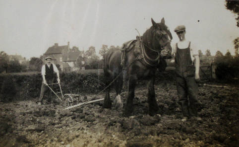 Ploughing, High House in the background
